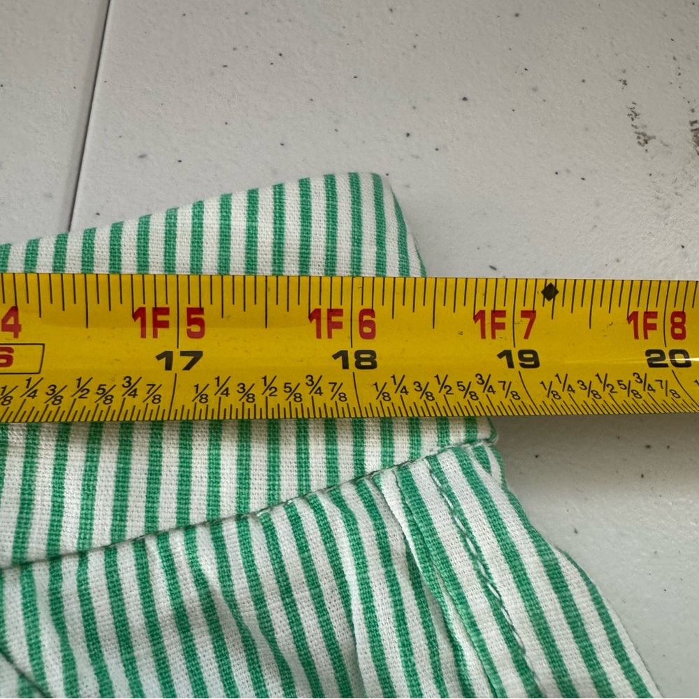 NWT Dear John Finnegan Printed Cuffed Shorts‎ Striped Green and White Size 33 - Picture 7 of 12